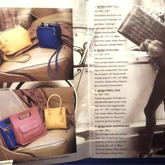 Vintage Coach Bonnie Cashin Metro Stroll Tote Bag # 9004 ( Coral Pink ) - Picture 15 of 15